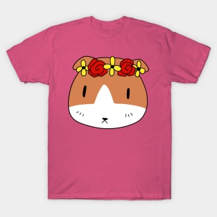 Flower Crown Guinea Pig Face T-Shirt